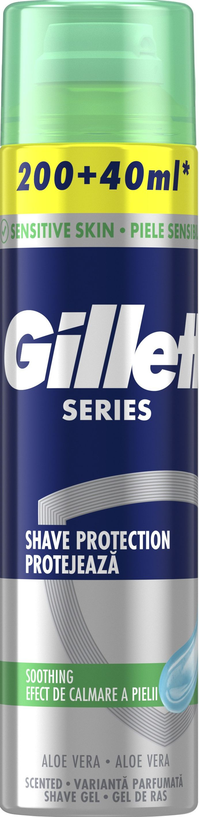 Гель для гоління Gillette Series для чутливої ​​шкіри з алое вера 240 мл 1