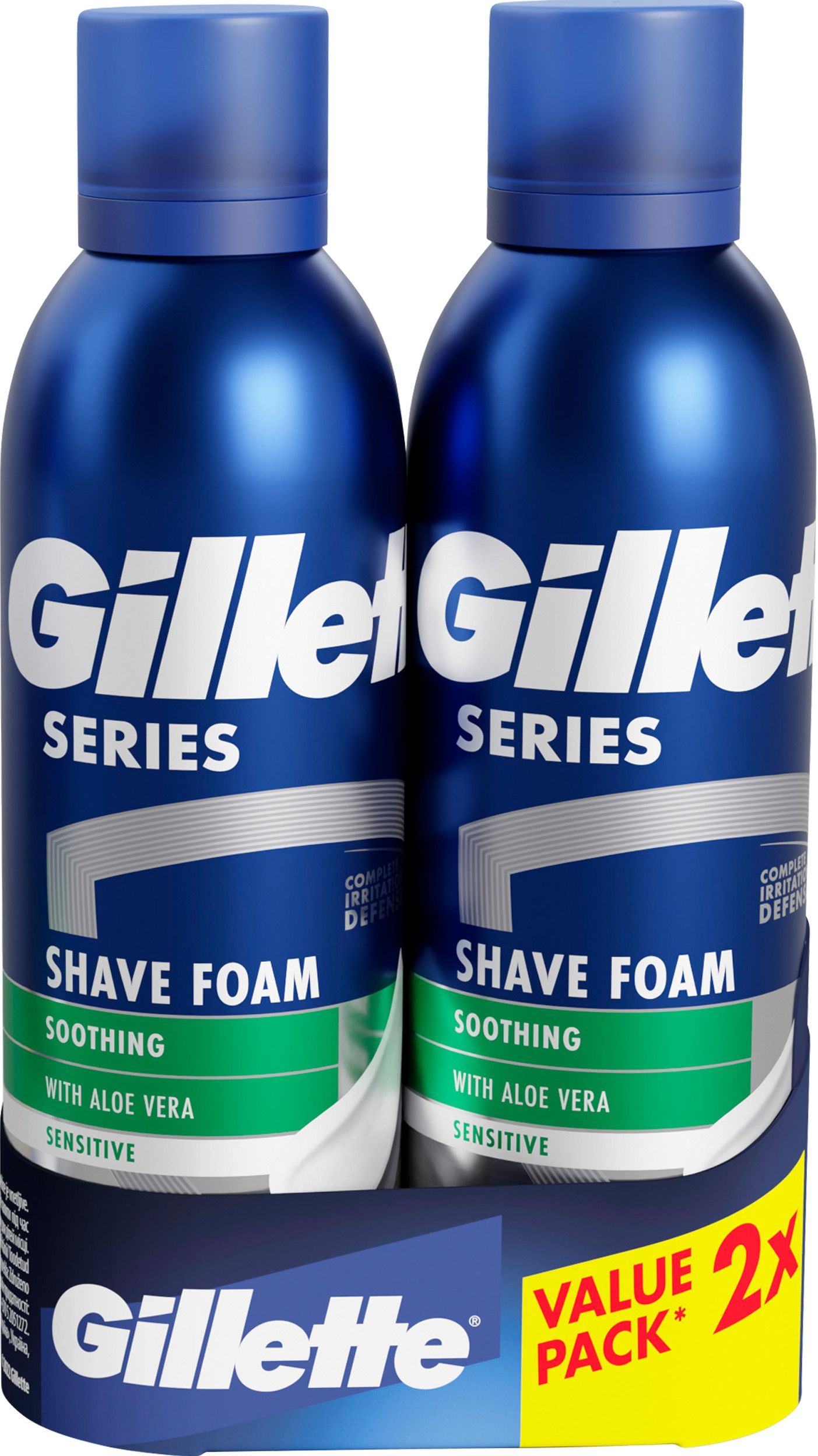 Піна для гоління Gillette Series Для чутливої ​​шкіри з алое вера 200 мл + 200 мл 1