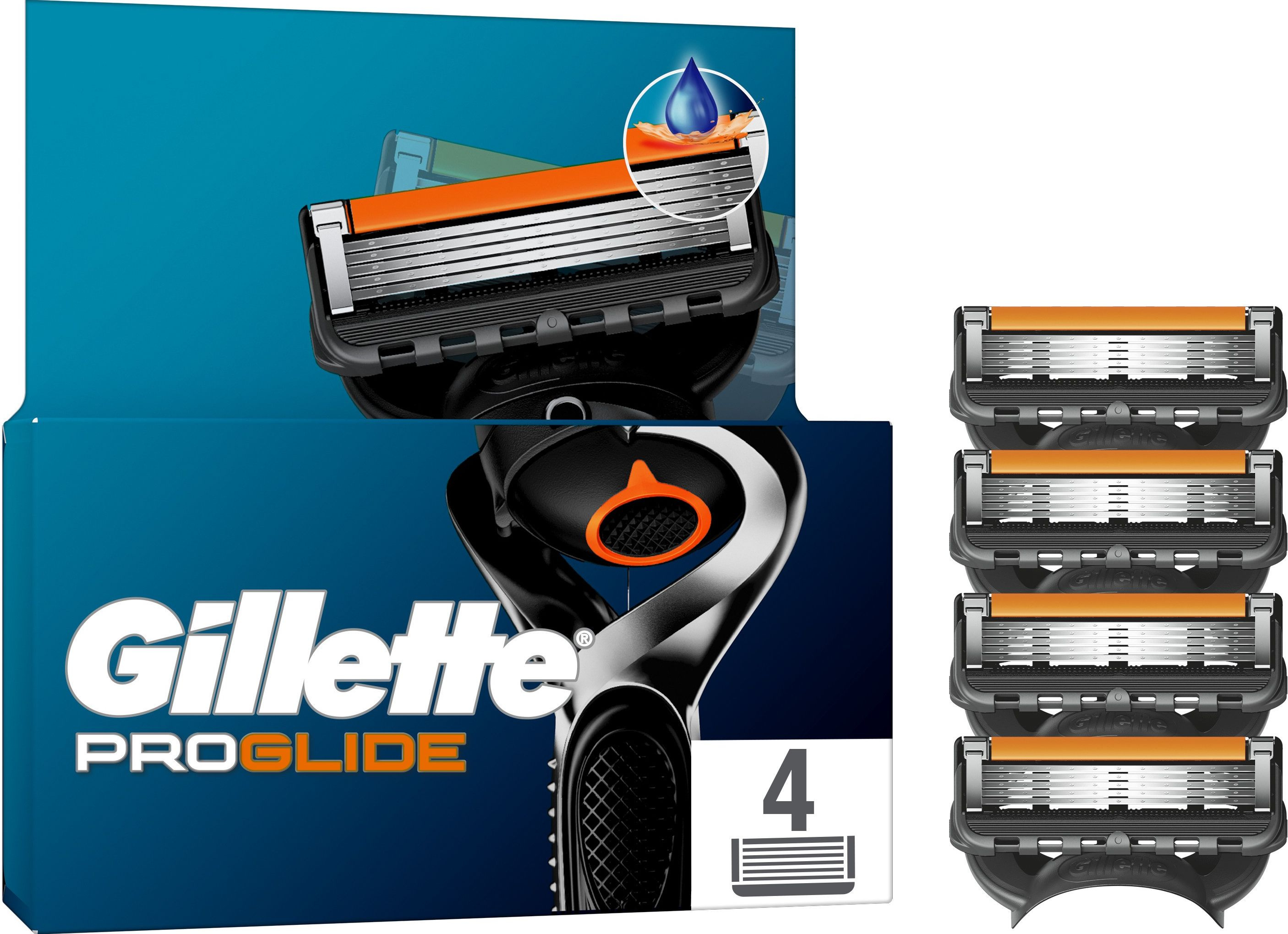 Змінні картриджі для гоління (леза) чоловічі Gillette Fusion ProGlide 4 шт.