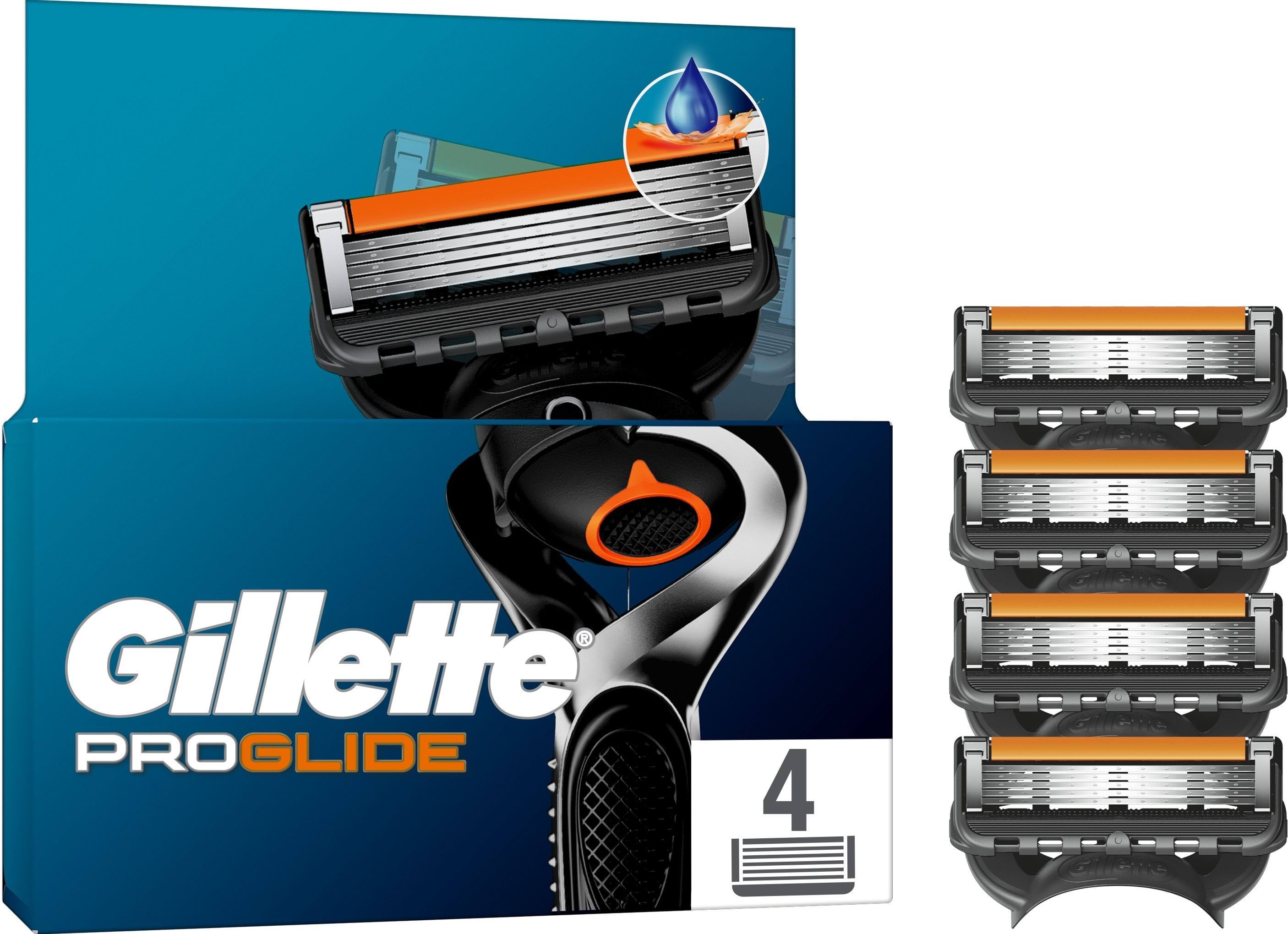 Змінні картриджі для гоління (леза) чоловічі Gillette Fusion ProGlide, 4 шт