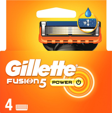 Сменные картриджи для бритья (лезвия) мужские Gillette Fusion5 Power 4 шт.