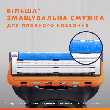 Сменные картриджи для бритья (лезвия) мужские Gillette Fusion5 Power 4 шт. фото 2