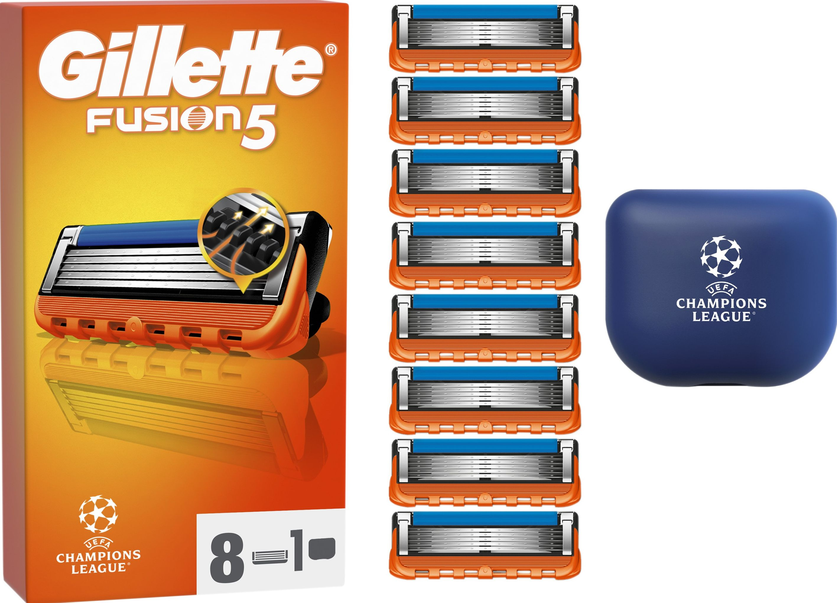Змінні картриджі для гоління (леза) чоловічі Gillette Fusion5, 8 шт.