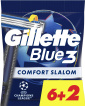 Одноразові станки для гоління (бритви) чоловічі Gillette Blue 3 Comfort Slalom 8 шт.