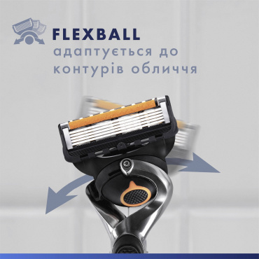 Станок для гоління чоловічий (бритва) Gillette Fusion ProGlide Flexball з 2 змінними картриджами фото 2