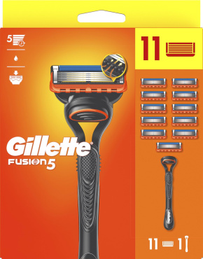 Станок для бритья мужской (бритва) Gillette Fusion5 с 11 сменными картриджами