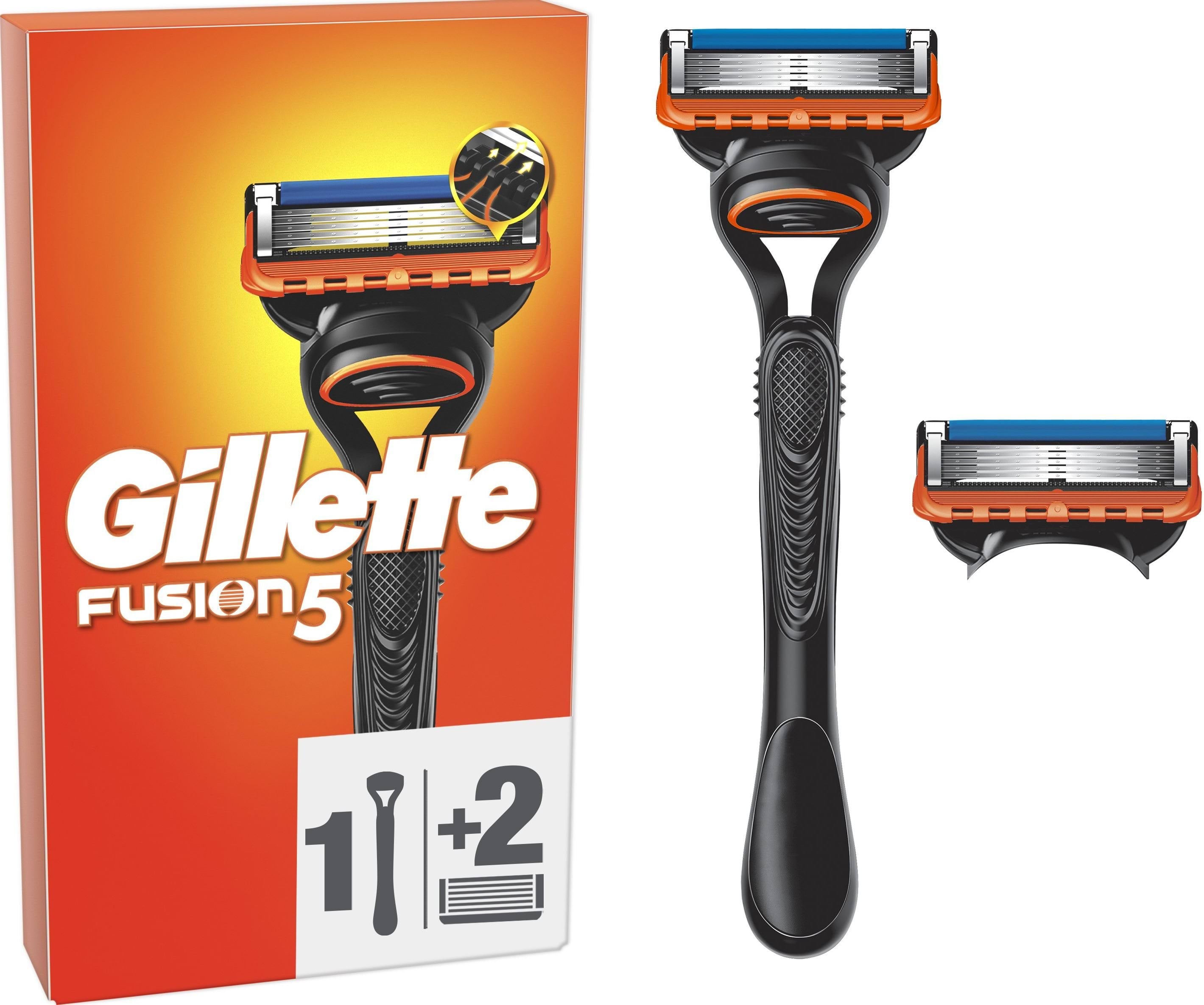 Станок для гоління чоловічий (бритва) Gillette Fusion5 з 2 змінними картриджами