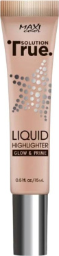 Хайлайтер для обличчя Maxi Color True Solution Liquid 02 Золоте сяйво 15 мл фото 1