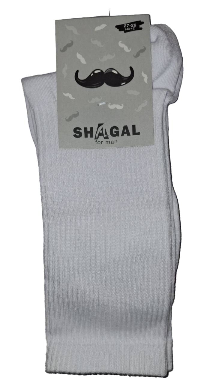 Shagal шкарпетки чоловічі, без малюнку, розмір 27-29, білий