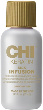 Рідкий шовк для волосся CHI Keratin Silk Infusion з керативном 15 мл