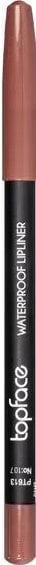 Олівець для губ водостійкий TopFace Waterproof Lipliner 107, 1,14 г 1