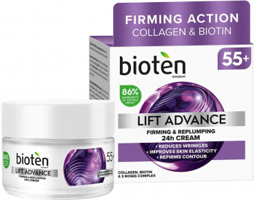 Крем для обличчя BIOTEN Lift Advance Firming & Replumping 24h Cream 55+, 50 мл фото 1