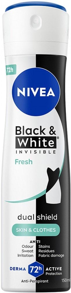 Nivea дез. спрей д/жін. Чорне та Біле Невидимий Fresh, 150мл 1