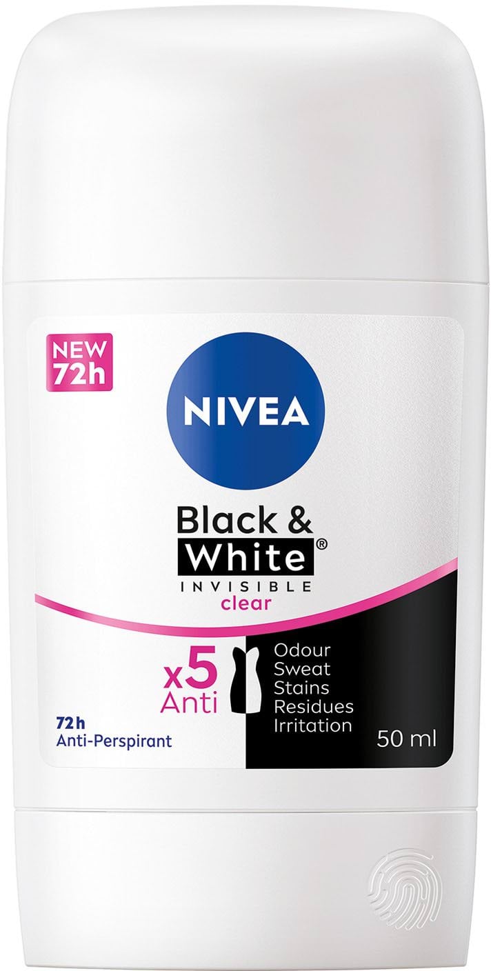 Антиперспирант NIVEA Black & White Invisible Authentic 72h Active Protection Anti-Perspirant стик 50 мл фото 7
