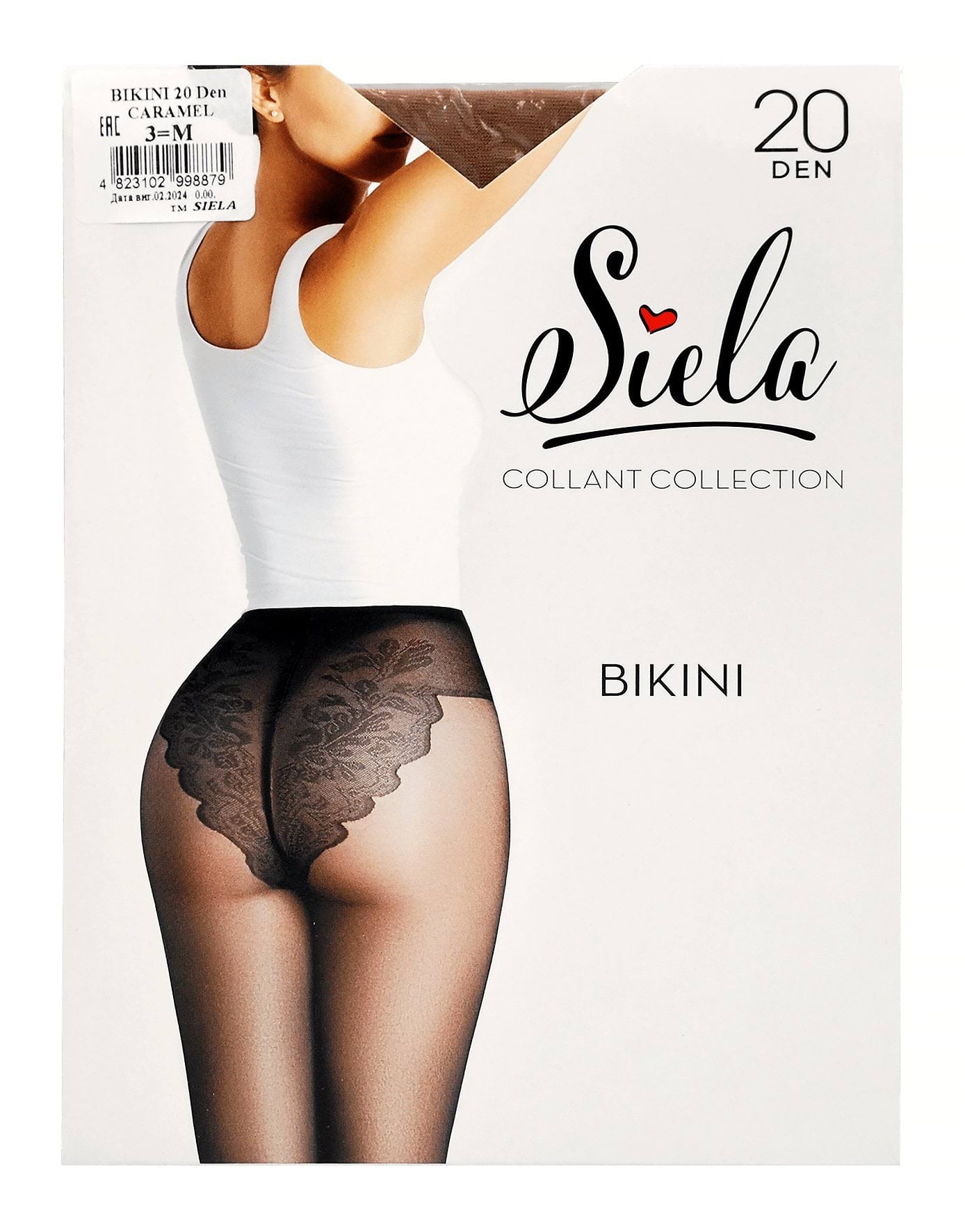 SIELA Колготи жіночі BIKINI 20 caramel, розмір 2