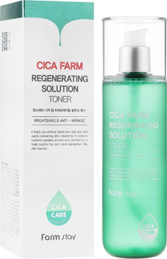 Тонер для обличчя FarmStay Cica Farm Regenerating Solution Toner з центеллою 200 мл