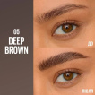 Средство для бровей 2 в 1 Maybelline New York Brow Inserts фиксирующий гель и фломастер 05 Deep Brown 1.25 мл фото 1