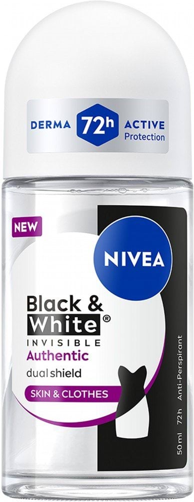 Антиперспірант кульковий NIVEA Black & White Invisible Authentic 50 мл