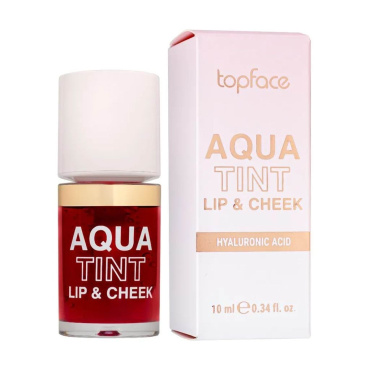 Помада-тінт TopFace Aqua Tint Lip & Cheek для губ та щік 01 Cherry Jam 10 мл фото 2
