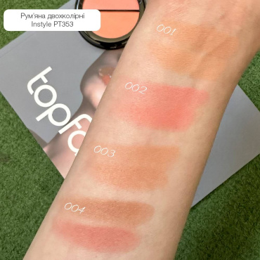 Рум'яна для обличчя TopFace Instyle Twin Blush On подвійні 002, 10 г фото 3