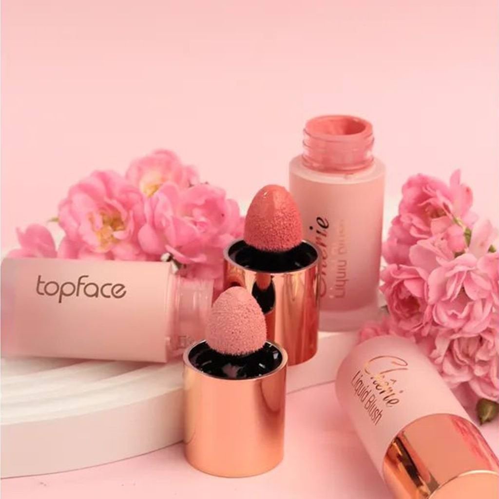 Румяна TopFace Cherie Liquid Blush жидкие 001 Cotton Candy 6 мл фото 2