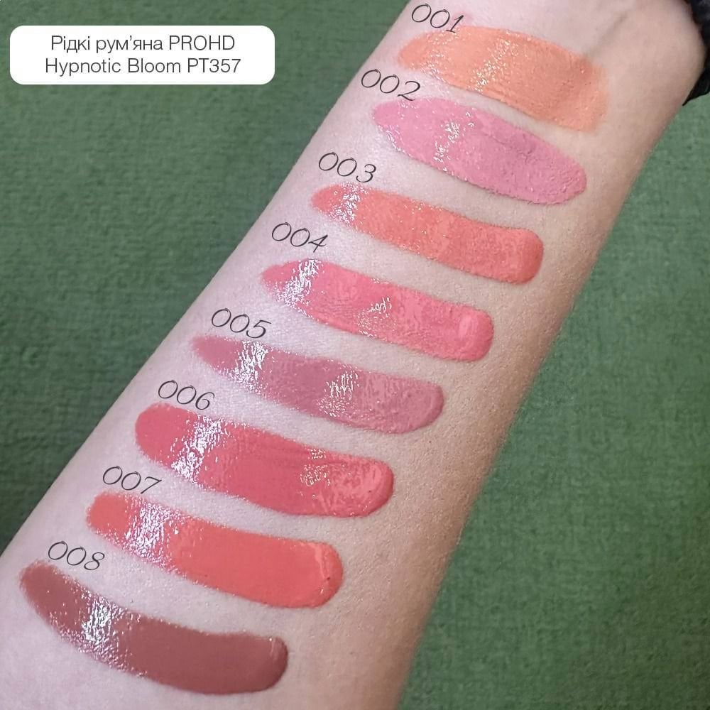 Рум'яна TopFace ProHD Hypnotic Bloom Liquid Blush рідкі 01 Peachy Nude 7 г фото 4