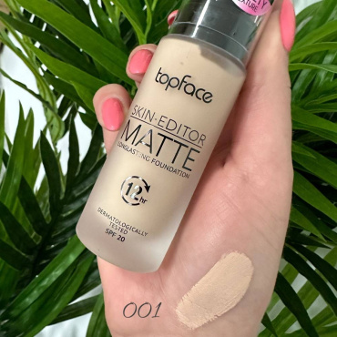 Тональна основа Topface Skin Editor Matte SPF 20 з матувальним ефектом 001, 32 мл фото 3