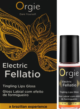 Блиск для губ ORGIE Electric Fellatio Tingling Lip Gloss з віброефектом для орального сексу 10 мл