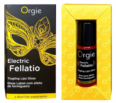 Блиск для губ ORGIE Electric Fellatio Tingling Lip Gloss з віброефектом для орального сексу 10 мл фото 2