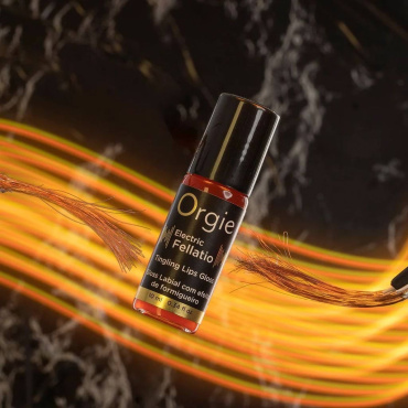 Блиск для губ ORGIE Electric Fellatio Tingling Lip Gloss з віброефектом для орального сексу 10 мл фото 5