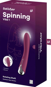 Вібратор з ротацією Satisfyer Spinning Vibe 1 бордовий фото 4