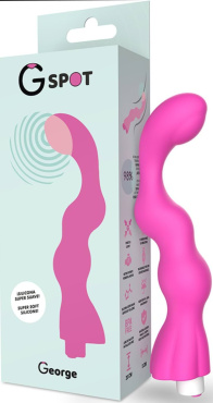 Вибратор G-Spot для точки G George розовый фото 4