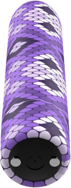 Мощная вибропуля Custom Bullets Snake Purple