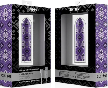 Мощная вибропуля Custom Bullets Snake Purple фото 3