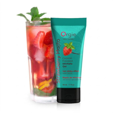 Лубрикант їстівний ORGIE Lube Tube Cocktail Strawberry Mojito на водній основі 50 мл фото 2