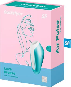 Вакуумный стимулятор клитора Satisfyer Love Breeze голубой фото 2