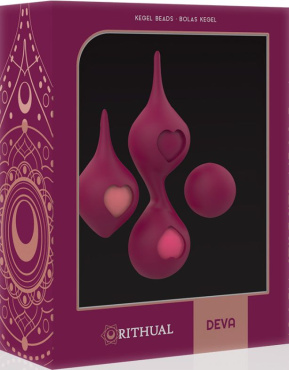 Вагінальні кульки Кегеля Rithual Deva 60 г, 40 г, 25 г рожеві фото 5