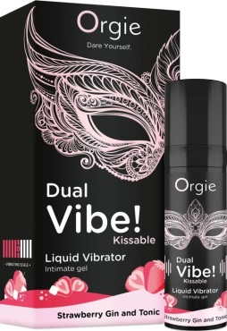 Жидкий вибратор Orgie DUAL VIBE коктейль джин-тоник клубника 15 мл