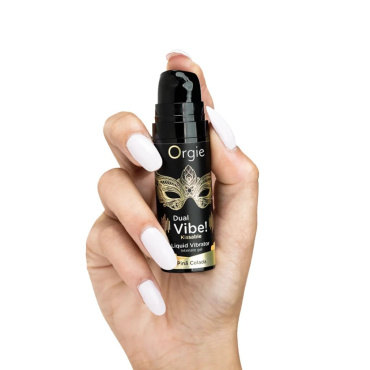 Жидкий вибратор Orgie DUAL VIBE коктейль пина колада 15 мл фото 2