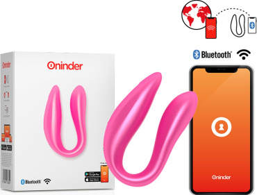 Смарт вібратор для пар Oninder DOUBLE PLEASURE рожевий