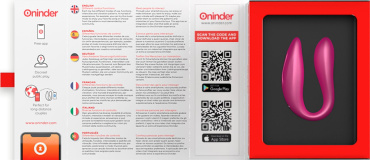 Смарт вібратор для пар Oninder DOUBLE PLEASURE рожевий фото 1