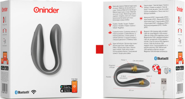 Смарт вібратор для пар Oninder DOUBLE PLEASURE чорний фото 2