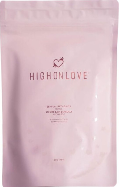 РЕФІЛ Рожева сіль для ванни з олією канабісу HighOnLove Sensual Bath Salt 500 г фото 1