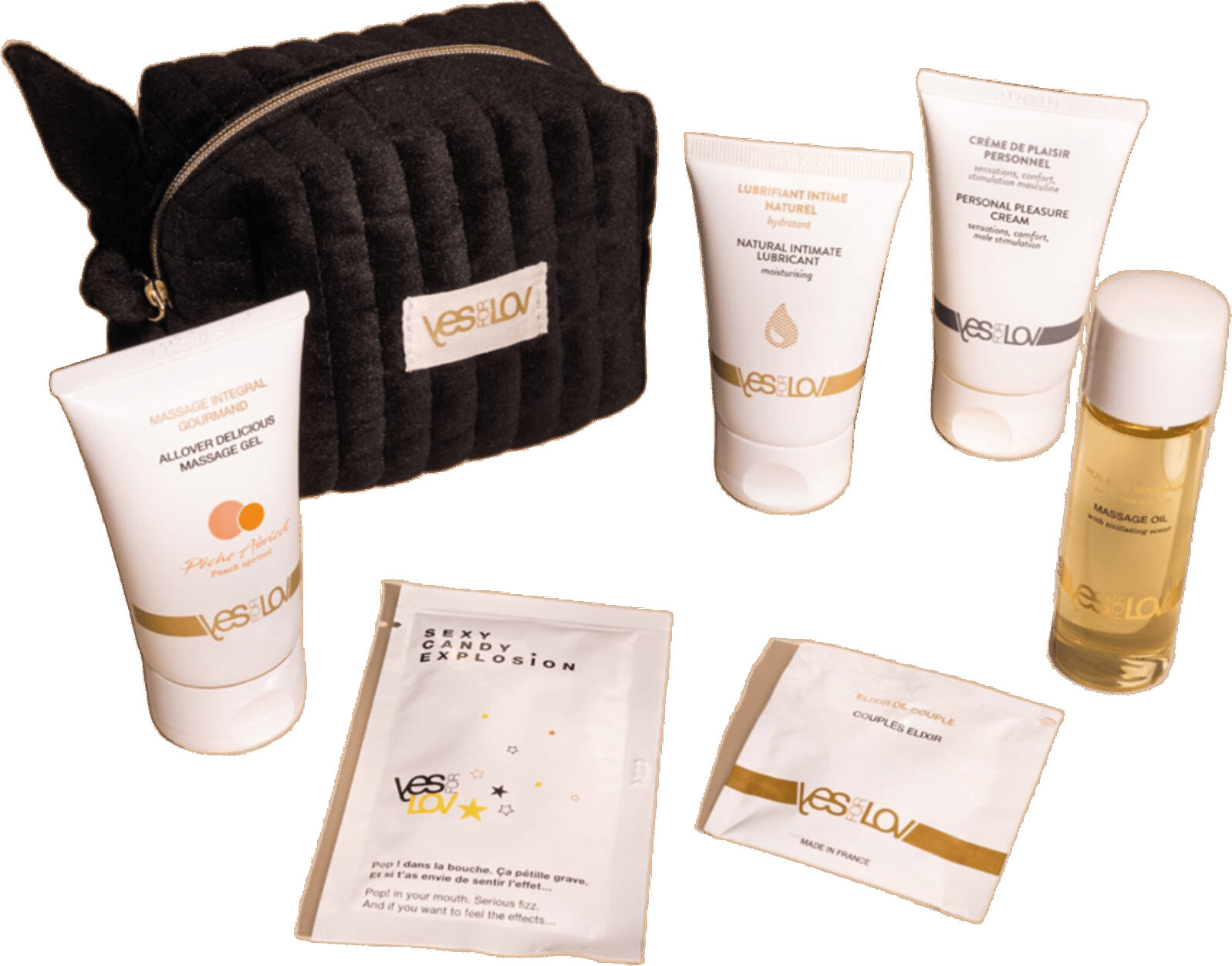 Набір чуттєвої косметики для пар YESforLOV Delightful Velvet Kit чорний 1