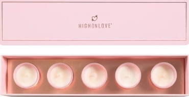 Набір масажних свічок HighOnLove 5 ароматів-афродизіаків 5 х 35 г
