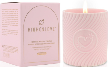Масажна свічка HighOnLove з ароматом полуниці та шампанського 250 мл фото 1