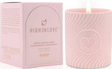 Масажна свічка HighOnLove з ароматом лічі та мартіні 250 мл