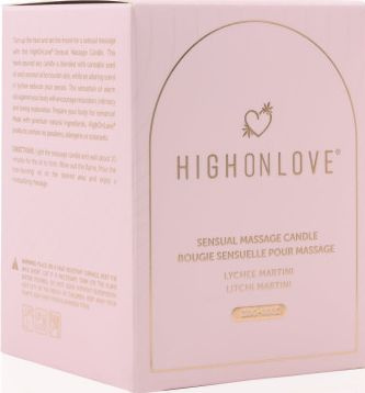 Масажна свічка HighOnLove з ароматом лічі та мартіні 250 мл фото 1