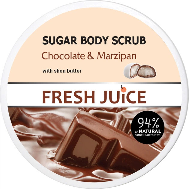 Цукровий скраб для тіла Fresh Juice Chocolate & Мarzipan 225 мл 1