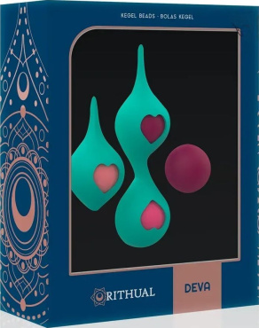 Набір вагінальних кульок Кегеля Rithual Deva блакитний 4 шт (25 г 40 г 60 г 60 г) фото 3
